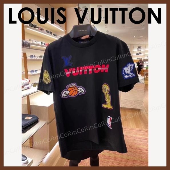 ルイヴィトン☆NBA マルチロゴTシャツ (Louis Vuitton/Tシャツ ステルス値上げ ルイヴィトン NBA バックプリント L マルチワッペン Tシャツ Tシャツ/カットソー(半袖/袖なし)