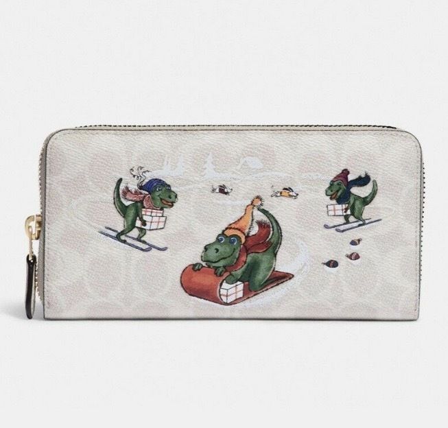 セール☆COACHスキーレキシー恐竜ジップアラウンド長財布 (Coach/長 ...