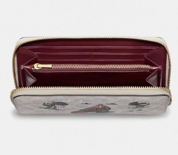 セール☆COACHスキーレキシー恐竜ジップアラウンド長財布 (Coach/長 ...