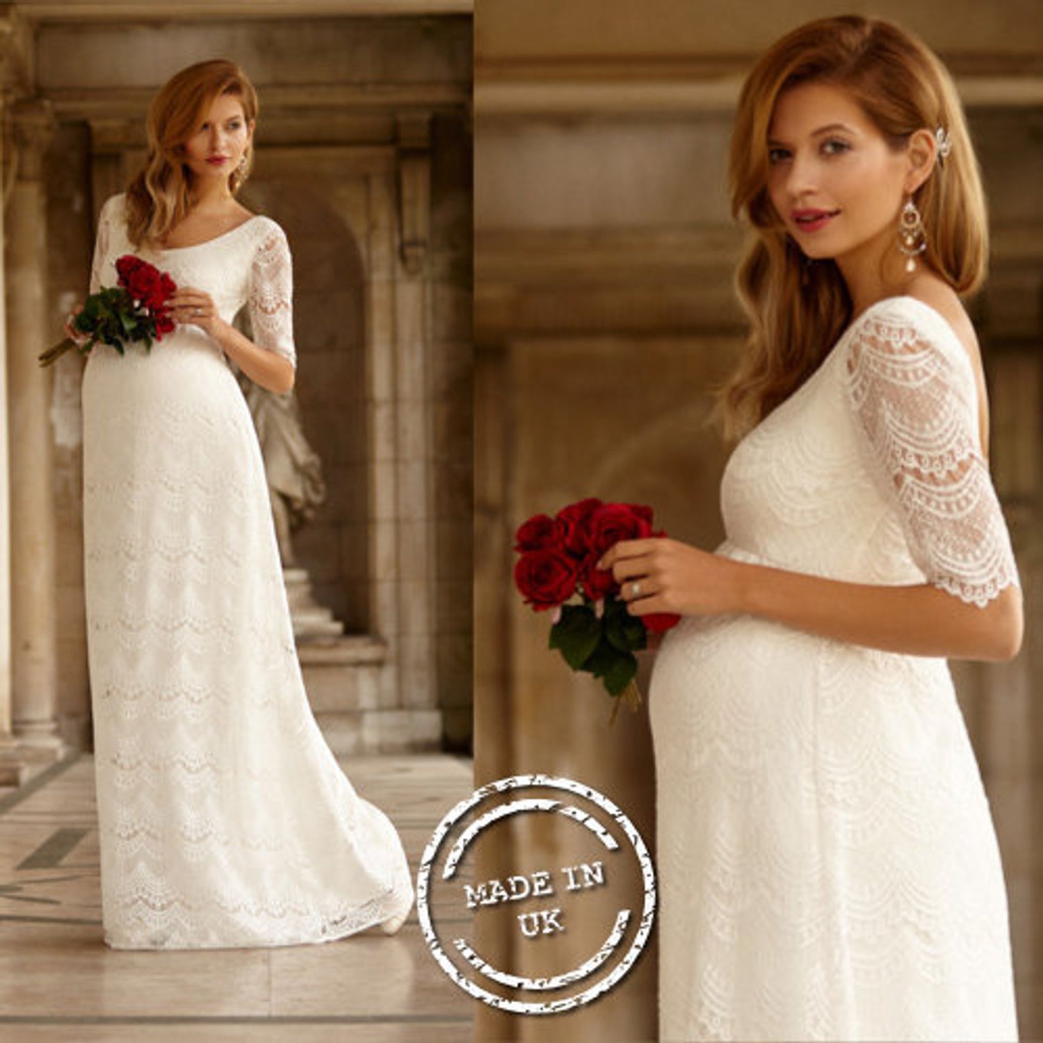 ヴェローナドレス ロング Ivory イギリス製 5分袖 Tiffany Rose ウェディングドレス Buyma