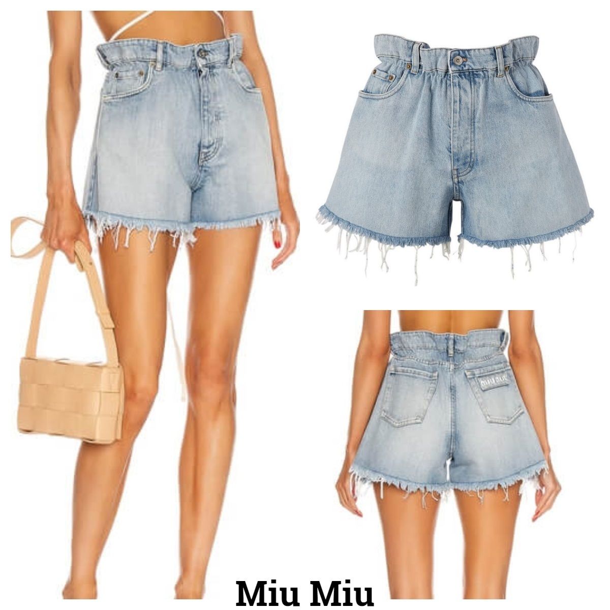 Miu Miu】ペーパーバッグ デニムショーツ (MiuMiu/ショートパンツ Miu Miu】ペーパーバッグ デニムショーツ (MiuMiu/ショートパンツ