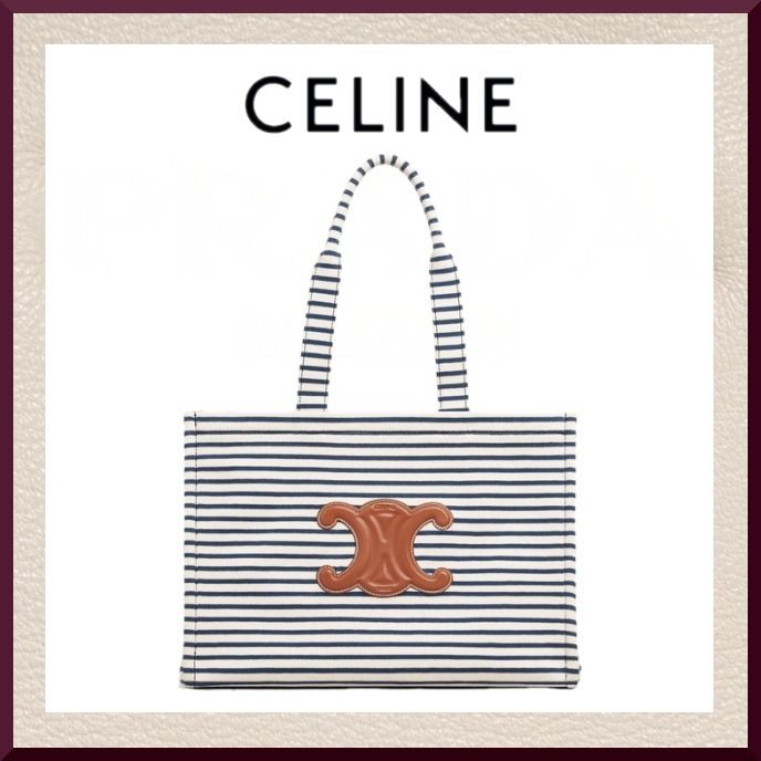 CELINE☆ ラージ カバ タイス / ストライプテキスタイル (CELINE CELINE☆ ラージ カバ タイス / ストライプテキスタイル (CELINE