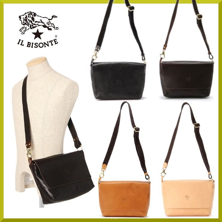 IL BISONTE】メンズ シンプルなクロスボディバッグ (IL BISONTE