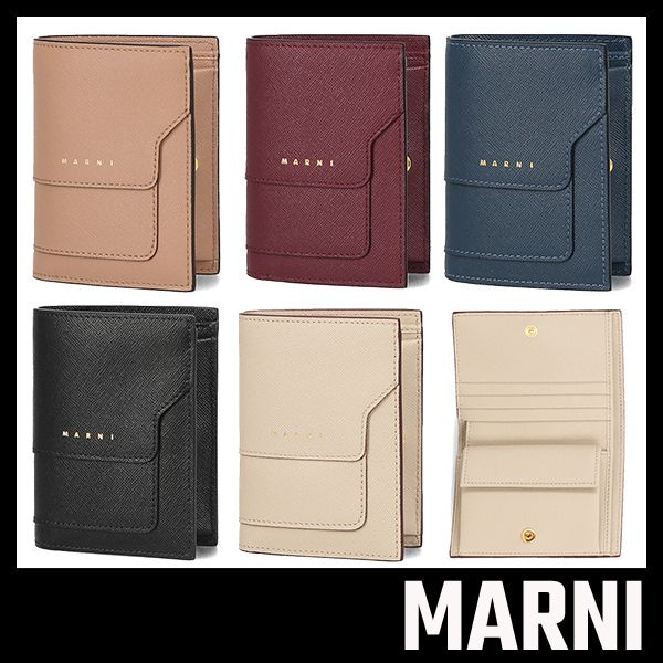 MARNI】サフィアーノレザー バイフォールドウォレット マルニ (MARNI MARNI】サフィアーノレザー バイフォールドウォレット マルニ (MARNI