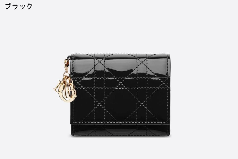 Dior ディオール LADY DIOR ロータスウォレット ミニ財布 三折り (Dior