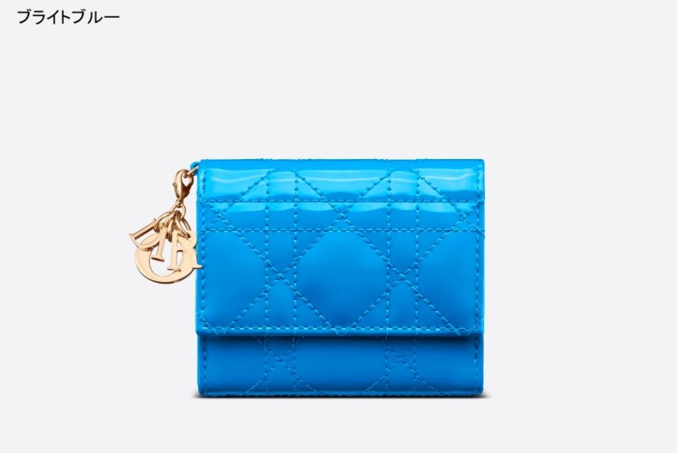 Dior ディオール LADY DIOR ロータスウォレット ミニ財布 三折り (Dior