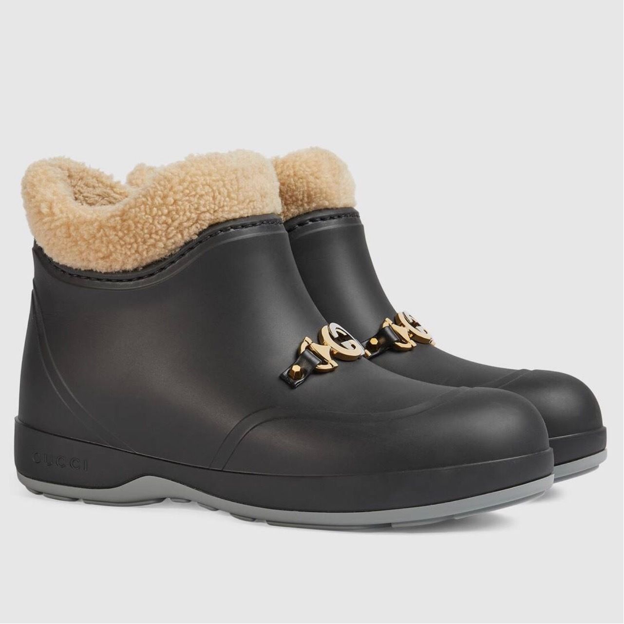 完売必須【GUCCI】ホースビット付 ラバー アンクル ブーツ (GUCCI 完売必須【GUCCI】ホースビット付 ラバー アンクル ブーツ (GUCCI