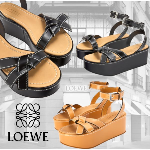 関税込み!ロエベ【LOEWE】ゲート ウエッジ サンダル 2色 (LOEWE オンライン売れ済 1回のみ使用☆LOEWE ロエベ サンダル サンダル