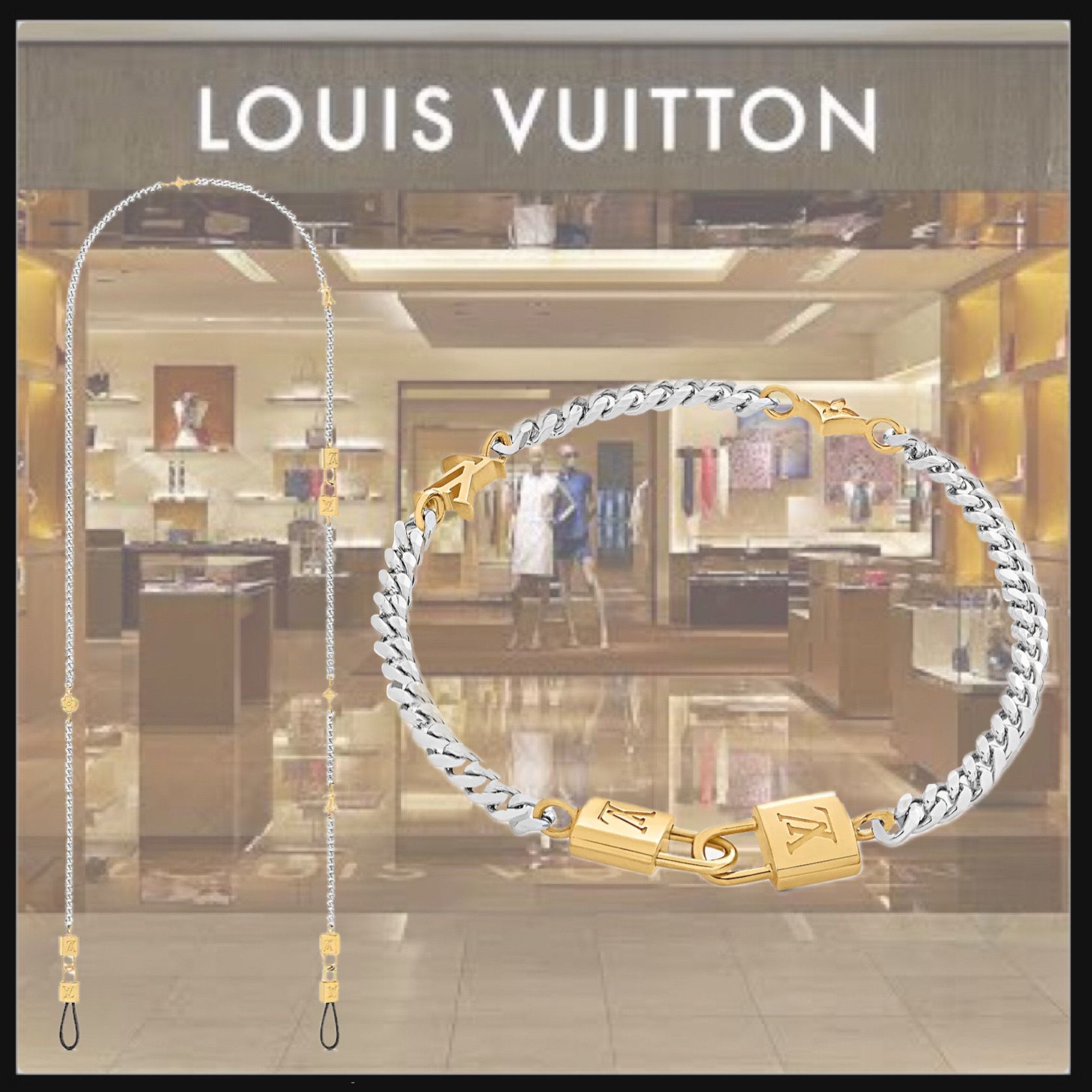 ルイヴィトン グラスチェーン ネックレス ブレスレッド 3way! (Louis ...