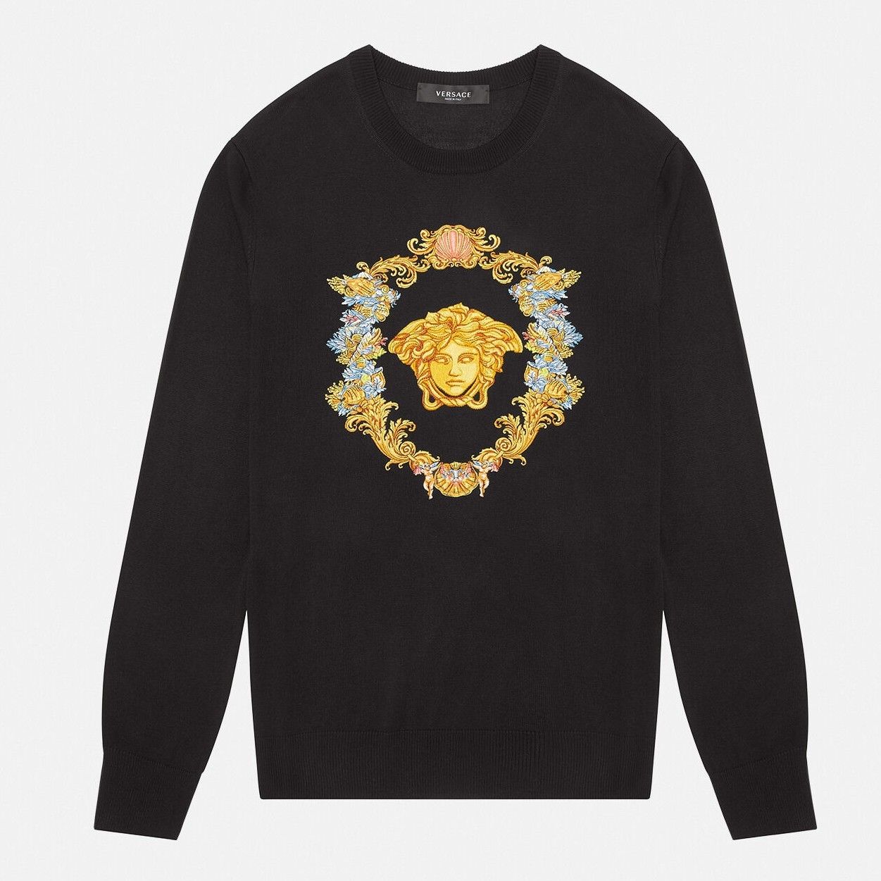 VERSACE ビスコース混紡メデューサ トレゾール刺繍 セーター (VERSACE VERSACE ビスコース混紡メデューサ トレゾール刺繍 セーター (VERSACE