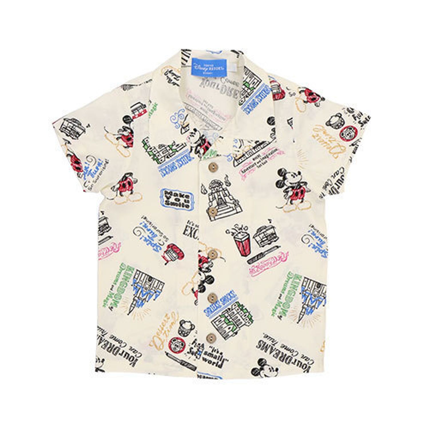 Tdr アロハシャツ ミッキー パーク柄 100 1 東京ディズニー Disney キッズ用トップス Buyma