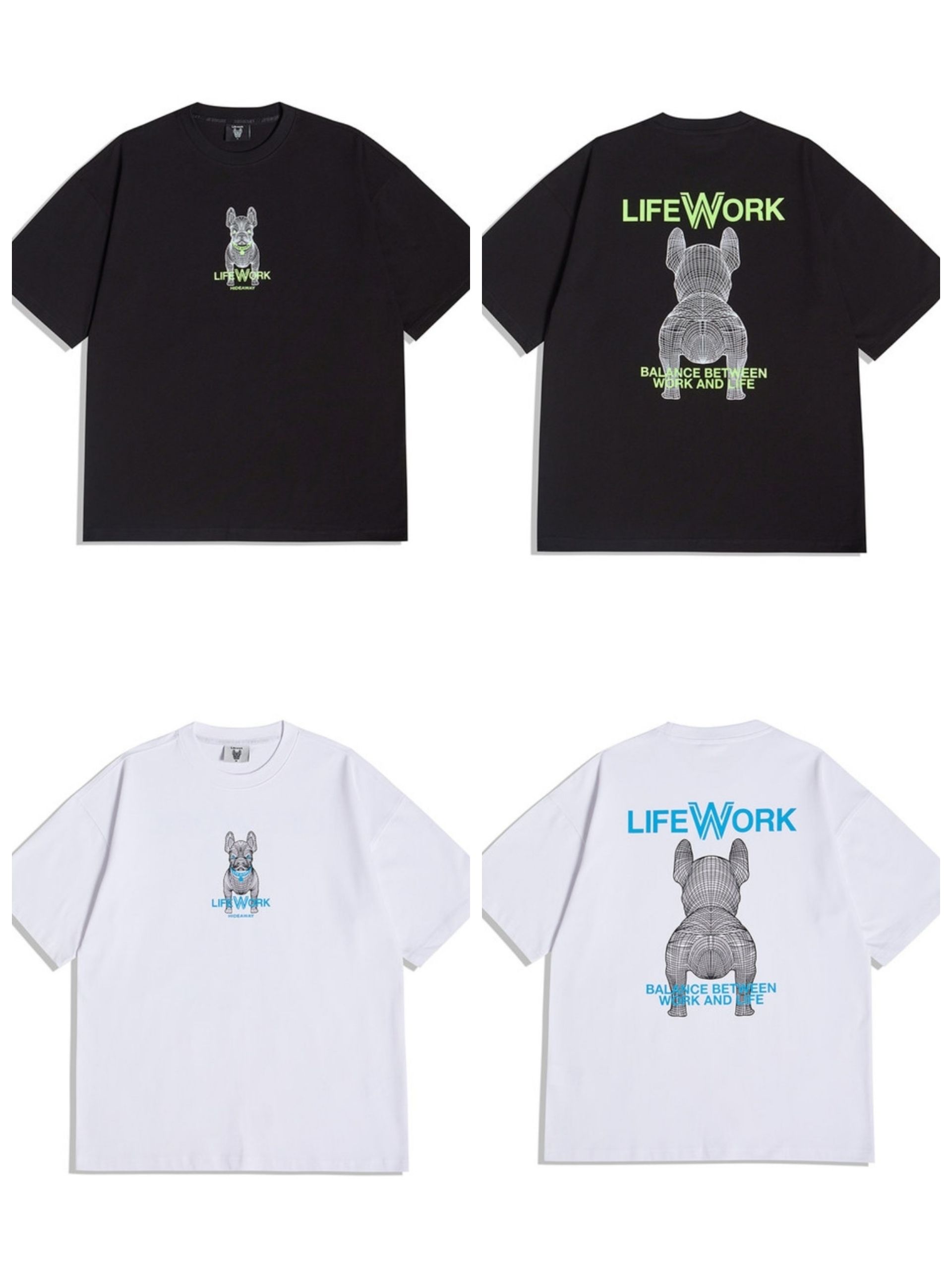 韓国ファッション◇LIFEWORK 半袖Tシャツ◇2カラー◇送料無料 韓国ファッション◇LIFEWORK 半袖Tシャツ◇2カラー◇送料無料