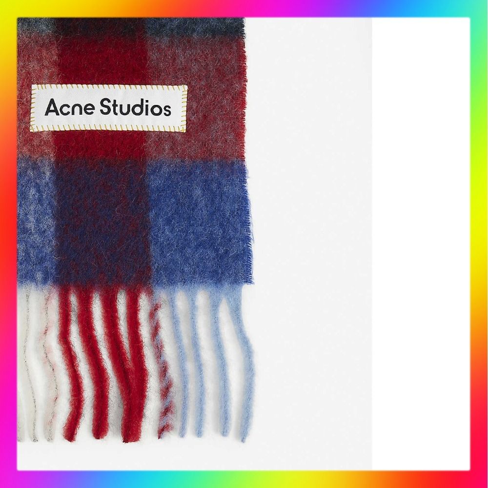 Acne Studios Vally マルチチェック アルパカ混 マフラー (Acne Acne Studios Vally マルチチェック アルパカ混 マフラー (Acne