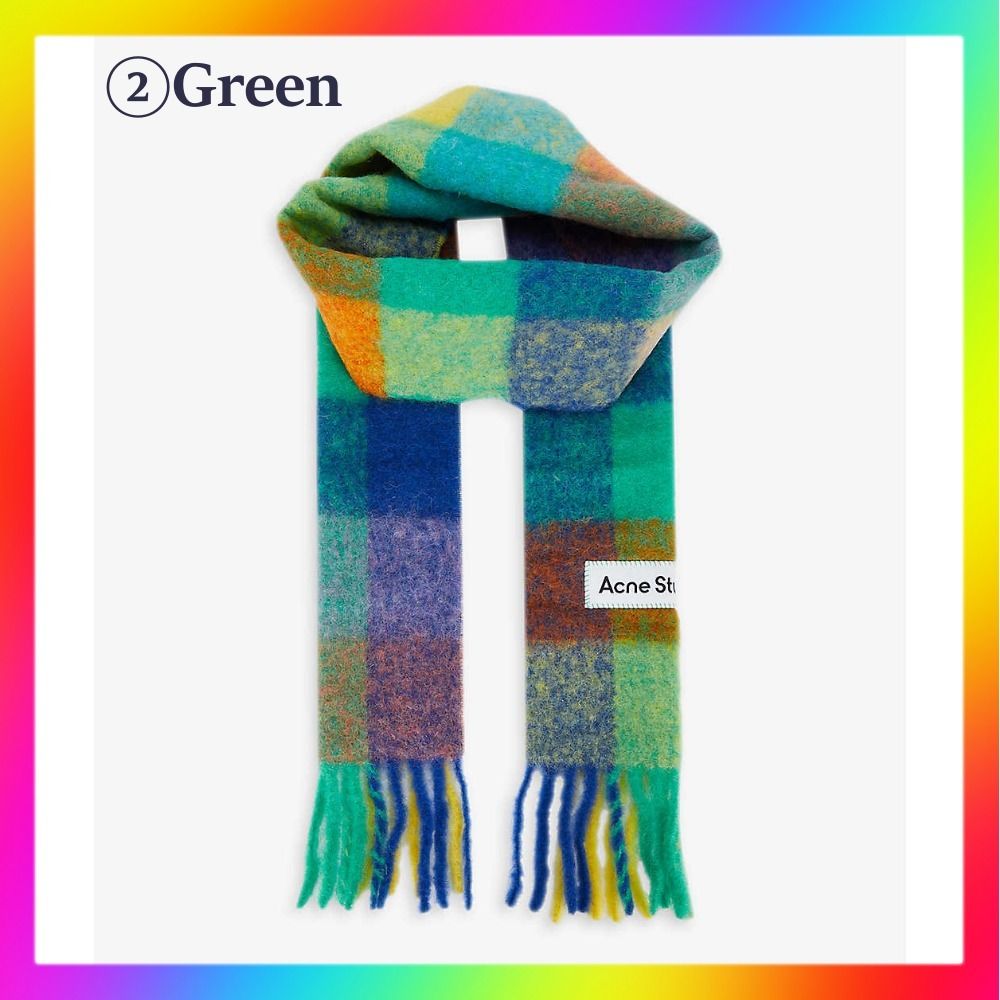 Acne Studios Vally マルチチェック アルパカ混 マフラー (Acne Acne Studios Vally マルチチェック アルパカ混 マフラー (Acne