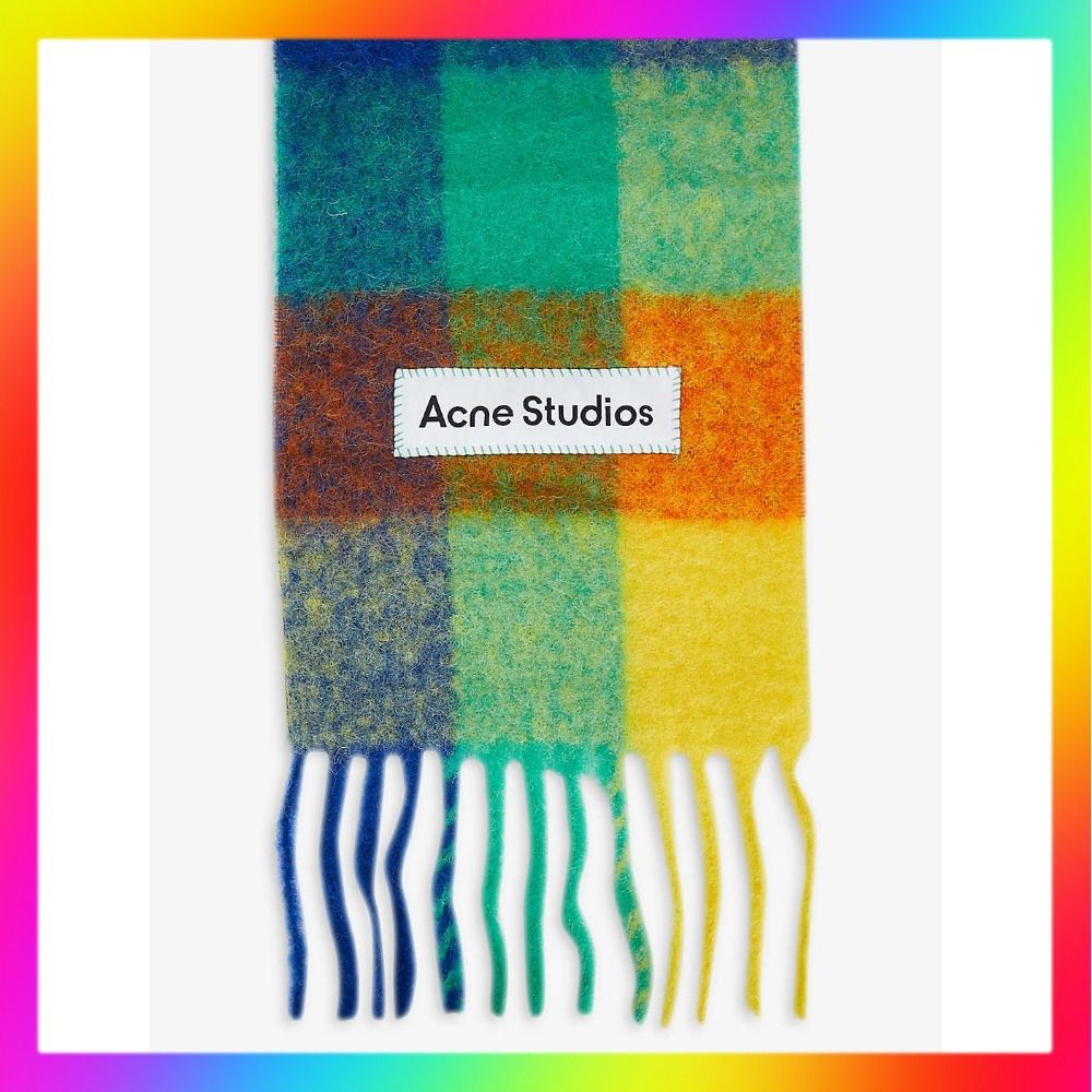 Acne Studios Vally マルチチェック アルパカ混 マフラー (Acne Acne Studios Vally マルチチェック アルパカ混 マフラー (Acne
