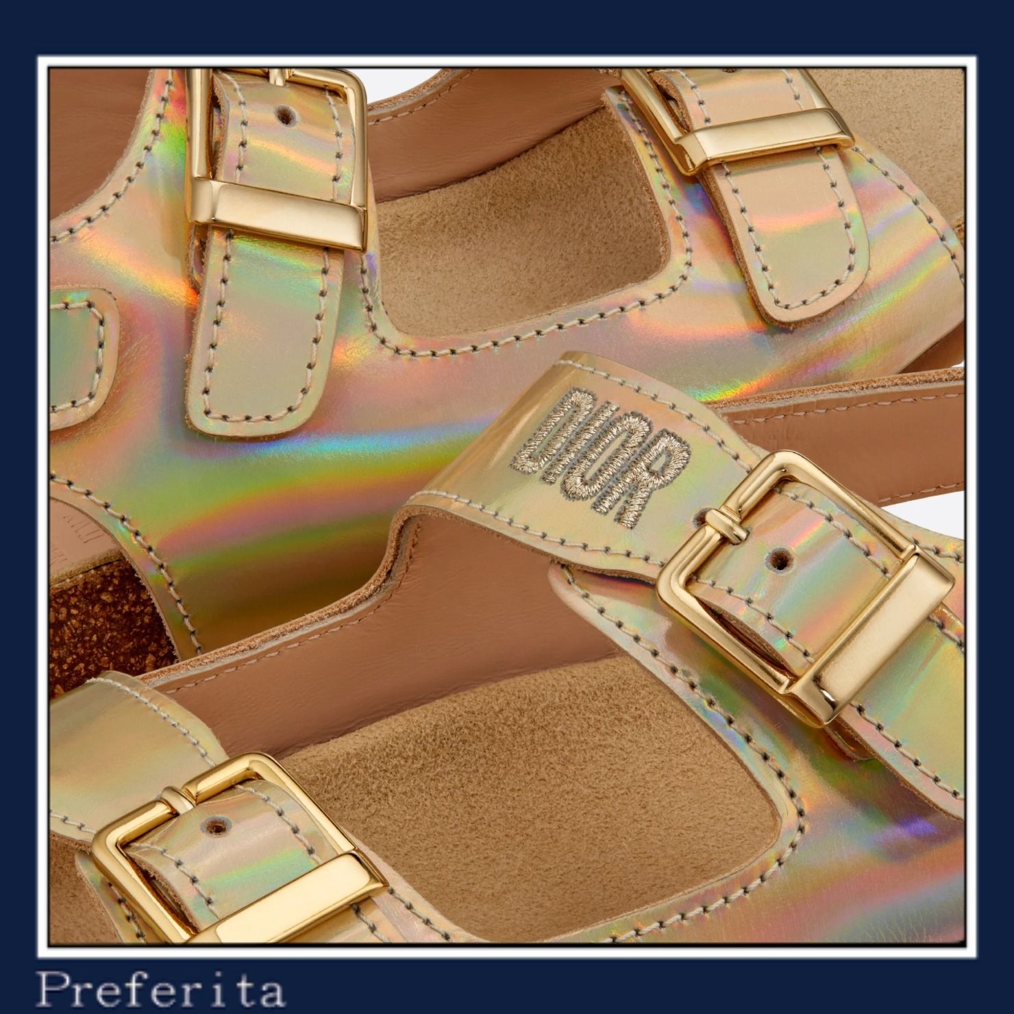 【DIOR】日本未入荷 チャイルドサンダル レインボーカーフスキン 【DIOR】日本未入荷 チャイルドサンダル レインボーカーフスキン