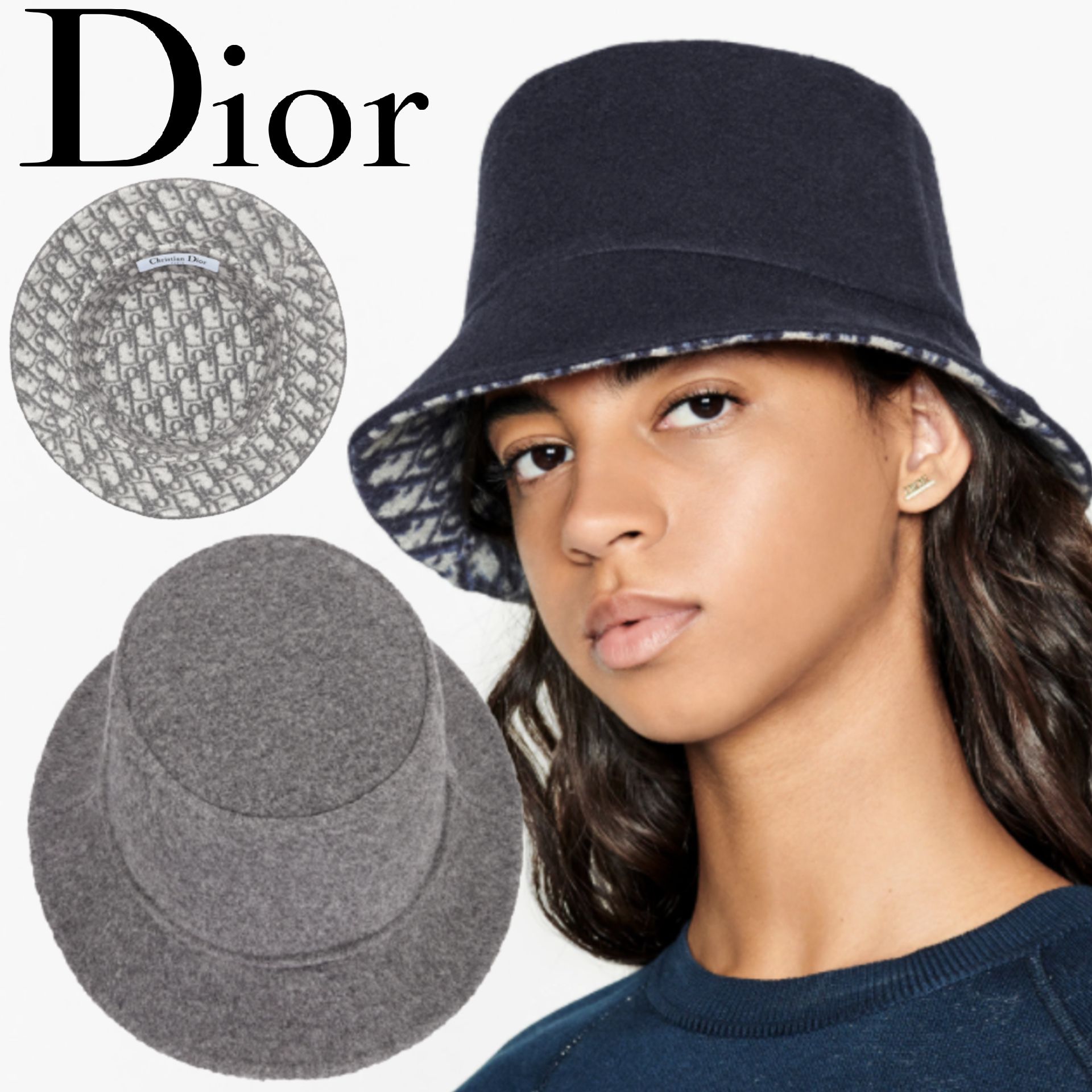 ◇Dior バケットハット◇ リバーシブル ロゴ シンプル 帽子 (Dior ◇Dior バケットハット◇ リバーシブル ロゴ シンプル 帽子 (Dior