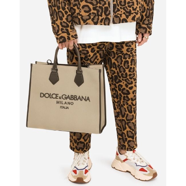 【DOLCE&GABBANA】ショッピングバッグ キャンバス ロゴ 【DOLCE&GABBANA】ショッピングバッグ キャンバス ロゴ