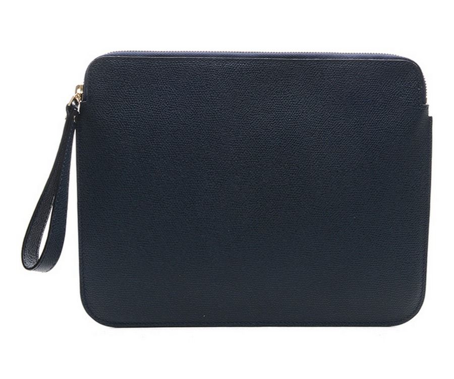 Valextra☆ジップタブレット clutch bag navy【EMS関税込】 (Valextra