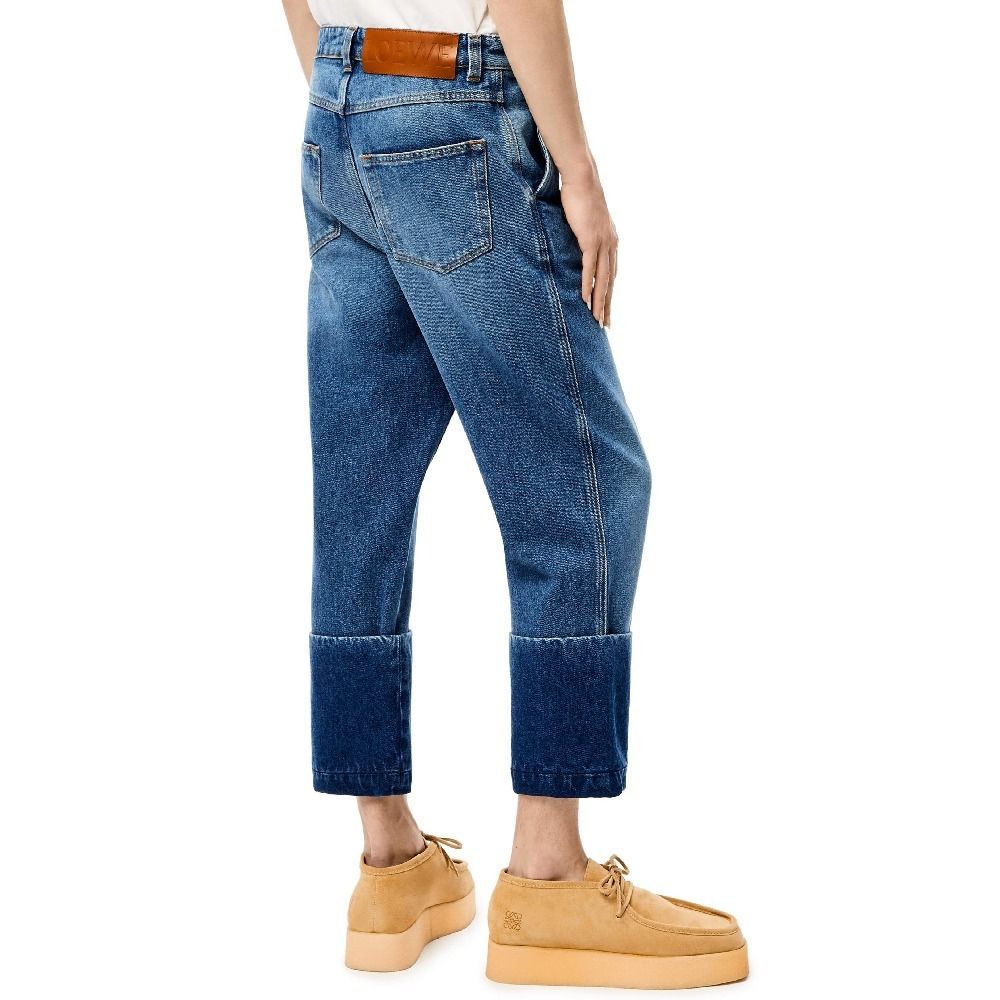 人気<LOEWE>21AW フィッシャーマン パンツ デニム☆コットン (LOEWE 人気<LOEWE>21AW フィッシャーマン パンツ デニム☆コットン (LOEWE