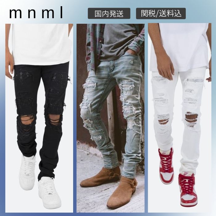 大人気!mnml☆X201 ラインストーンデニム☆クーポン付き (MNML/デニム 大人気!mnml☆X201 ラインストーンデニム☆クーポン付き (MNML/デニム