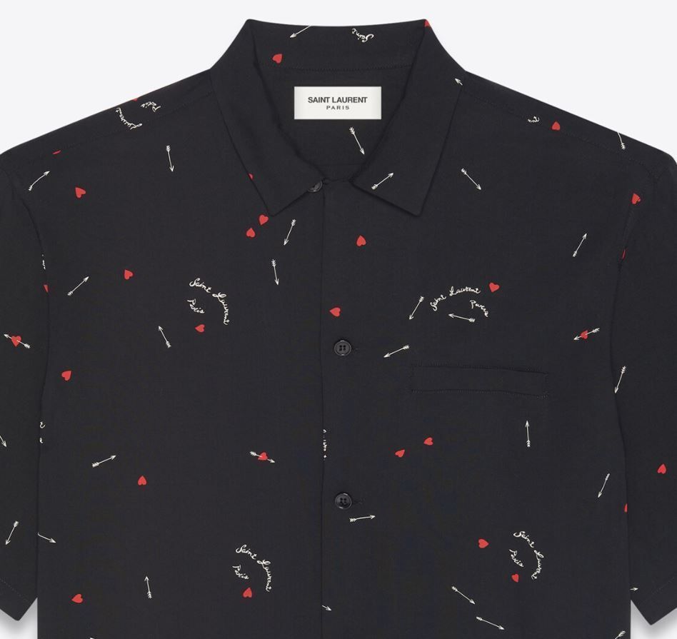 Saint Laurent☆シャークカラーシャツ☆キューピッドモチーフ (Saint Saint Laurent☆シャークカラーシャツ☆キューピッドモチーフ (Saint