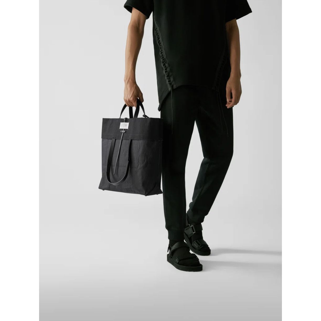 ◆Maison Margiela◆ ロゴ トートバッグ ブラック Maison Margiela☆【完売間近】TOTE BAG ロゴ トートバッグ