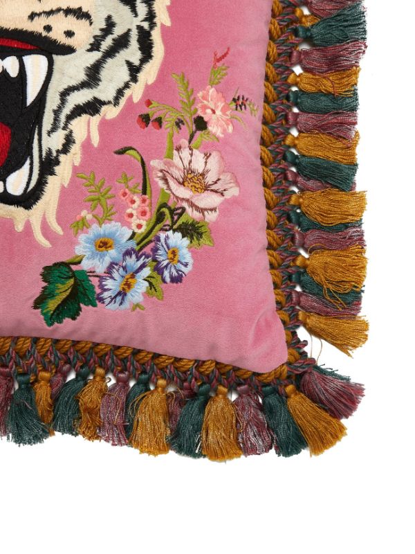 GUCCI】グッチデコール☆タイガー刺繍 ベルベットクッション (GUCCI ...