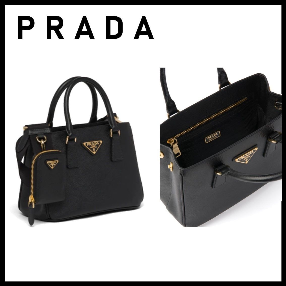 定番♪正規品☆PRADA ガレリア サフィアーノレザー ミニバッグ (PRADA ...