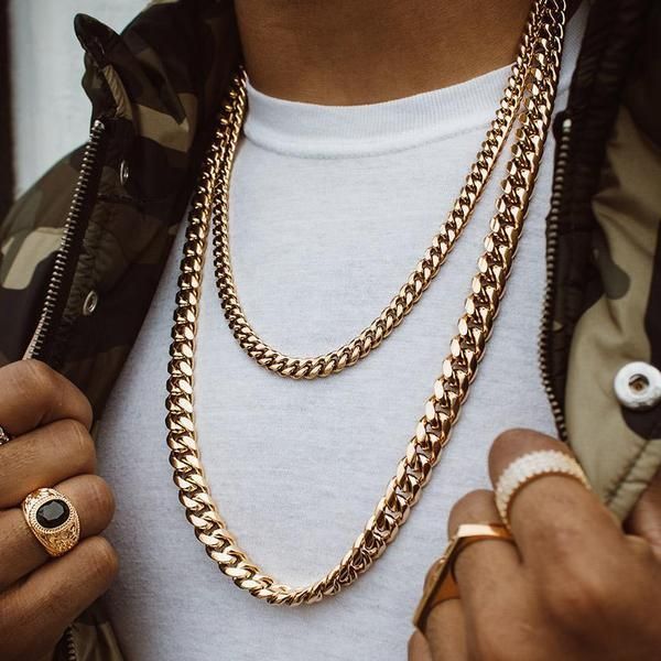 Rapper愛用【The Gold Gods】MIAMI CUBAN LINKネックレス 12mm The Gold Gods 12mm Miami Cuban Link Gold Chain Necklace | Zumiez