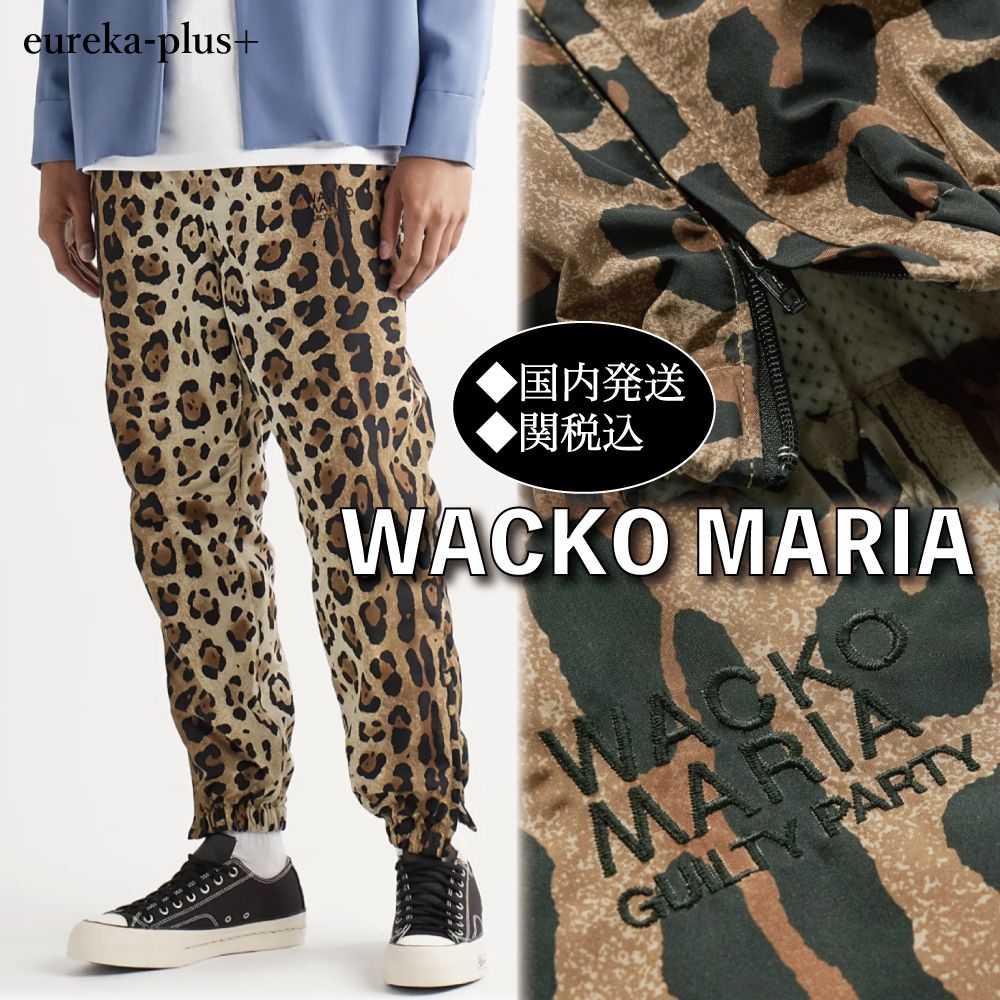 関税込/WACKO MARIA*レオパードプリント ロゴ刺繍 パンツ (WACKO MARIA ...