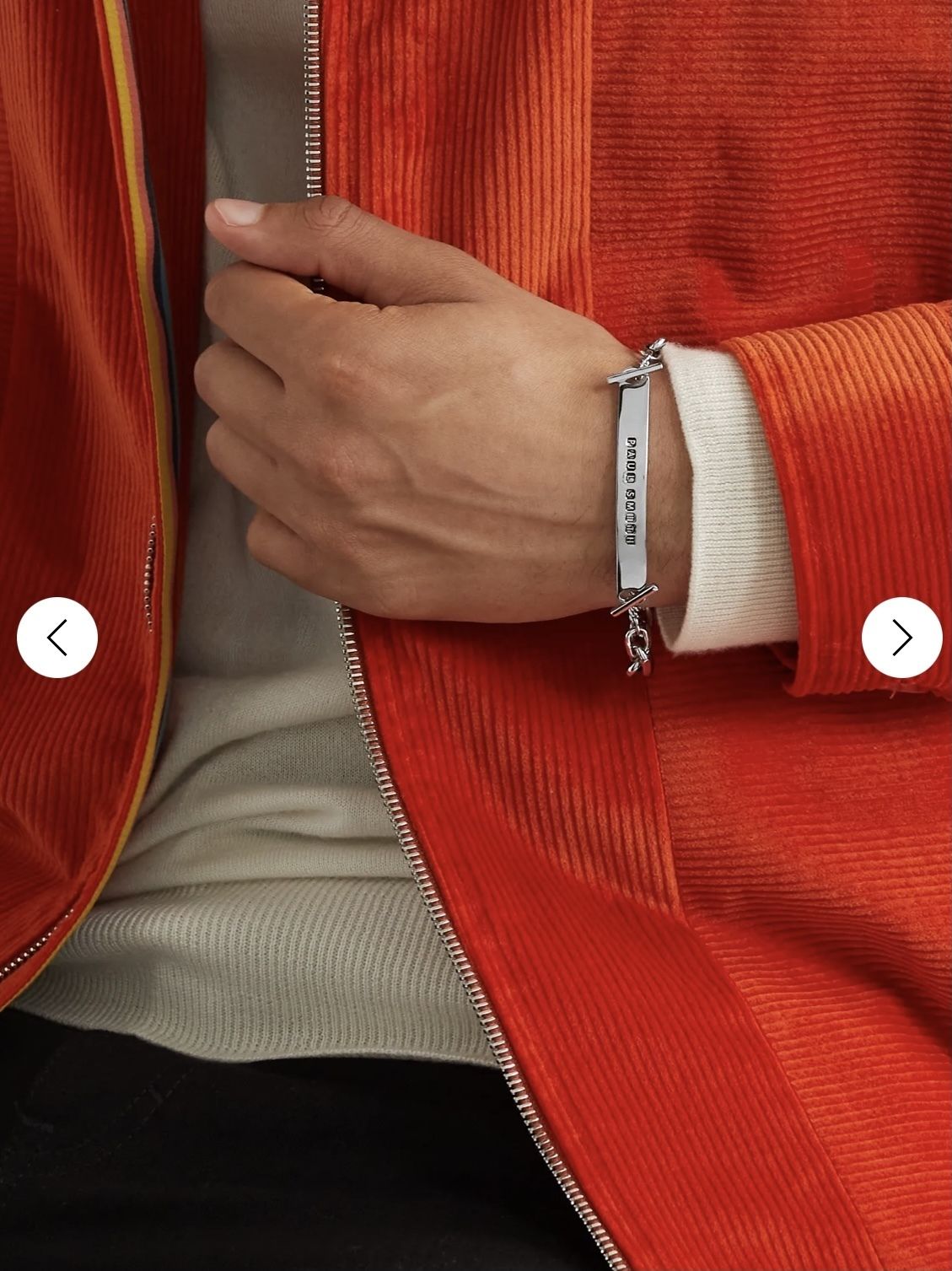 Paul Smith ポールスミス ロゴ刻印 シルバートーンブレスレット (Paul Paul Smith ポールスミス ロゴ刻印 シルバートーンブレスレット (Paul