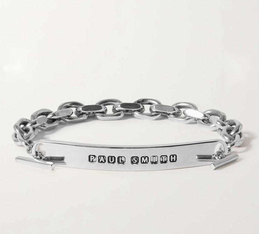 Paul Smith ポールスミス ロゴ刻印 シルバートーンブレスレット (Paul Paul Smith ポールスミス ロゴ刻印 シルバートーンブレスレット (Paul