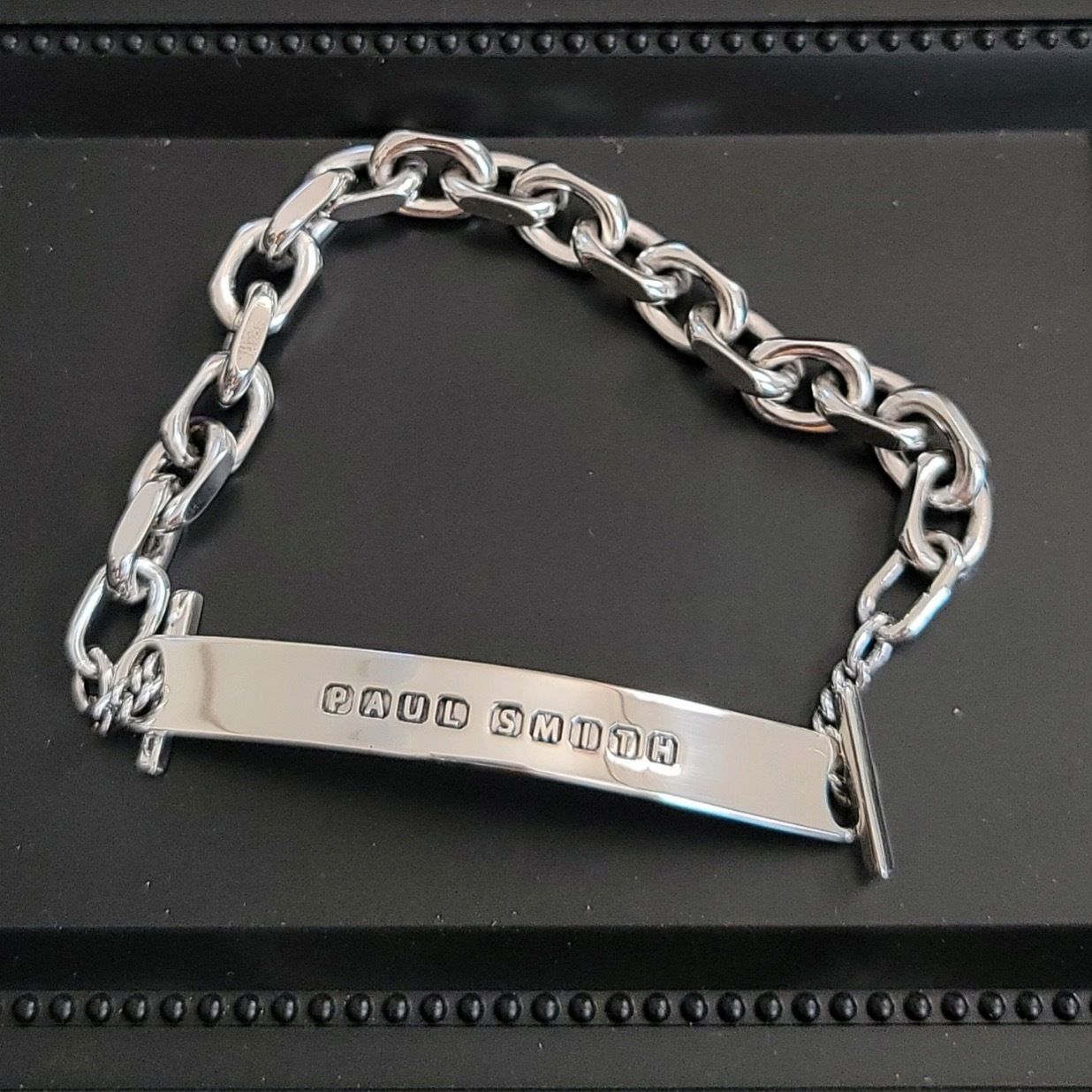 Paul Smith ポールスミス ロゴ刻印 シルバートーンブレスレット (Paul Paul Smith ポールスミス ロゴ刻印 シルバートーンブレスレット (Paul