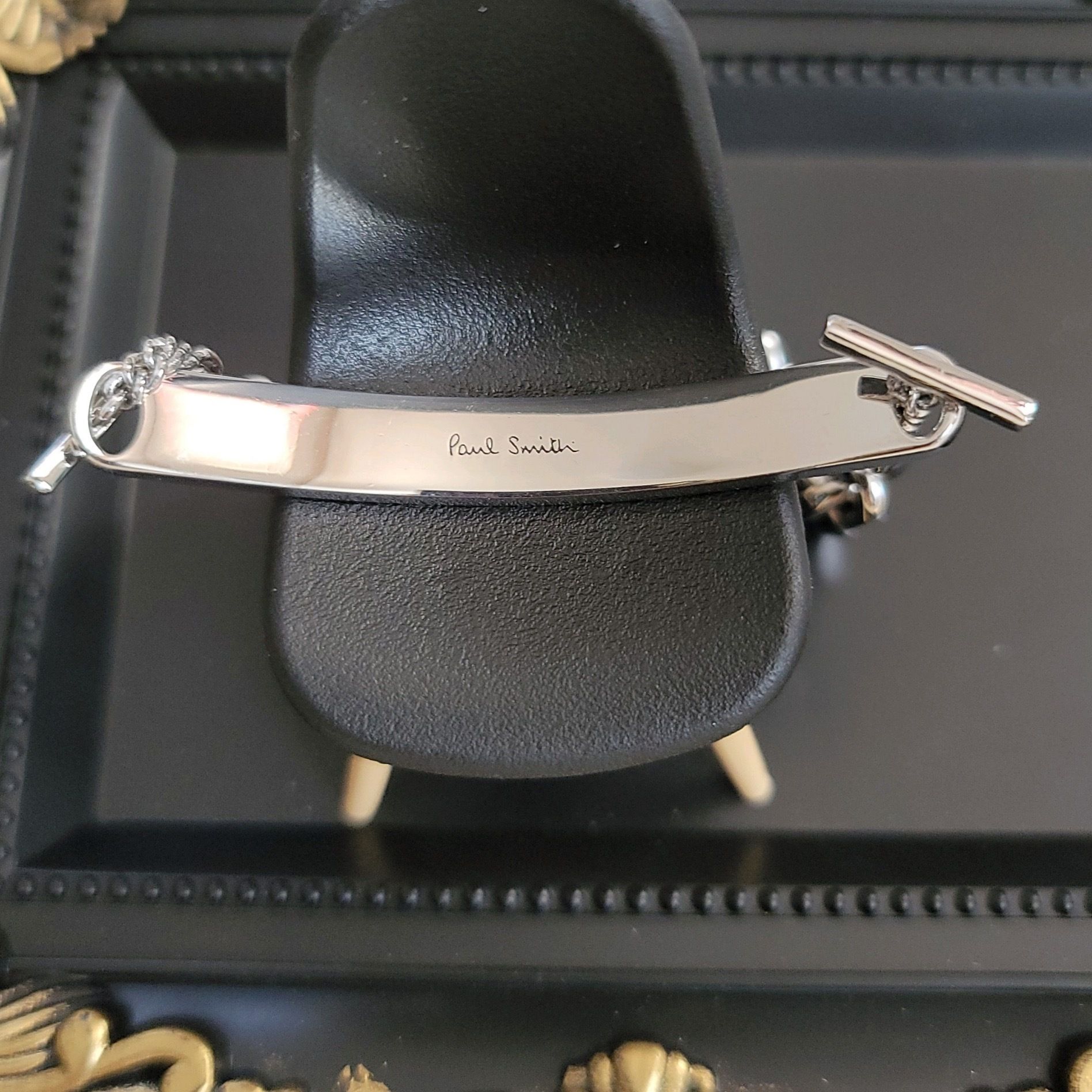 Paul Smith ポールスミス ロゴ刻印 シルバートーンブレスレット (Paul Paul Smith ポールスミス ロゴ刻印 シルバートーンブレスレット (Paul