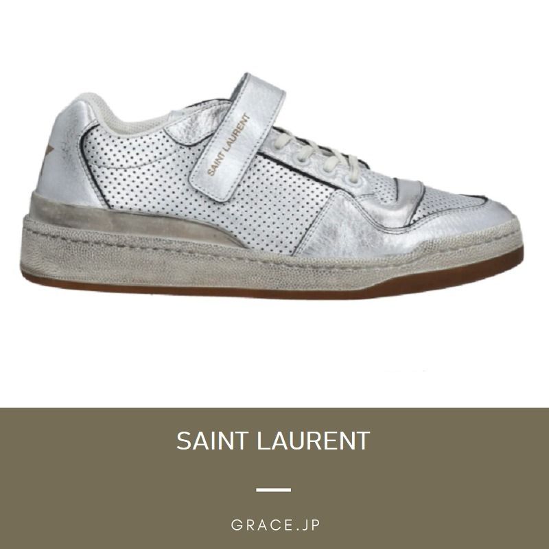 Saint Laurent】サンローラン ロゴ ラメ スター スニーカー (Saint く日はお得♪ スニーカー Saint サンローラン スタースニーカー Laurent スニーカー