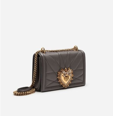 【DOLCE&GABBANA】DEVOTION ミディアムサイズ マトラッセ 淡いピンクのウィメンズ ディヴォーション バッグ ミディアム
