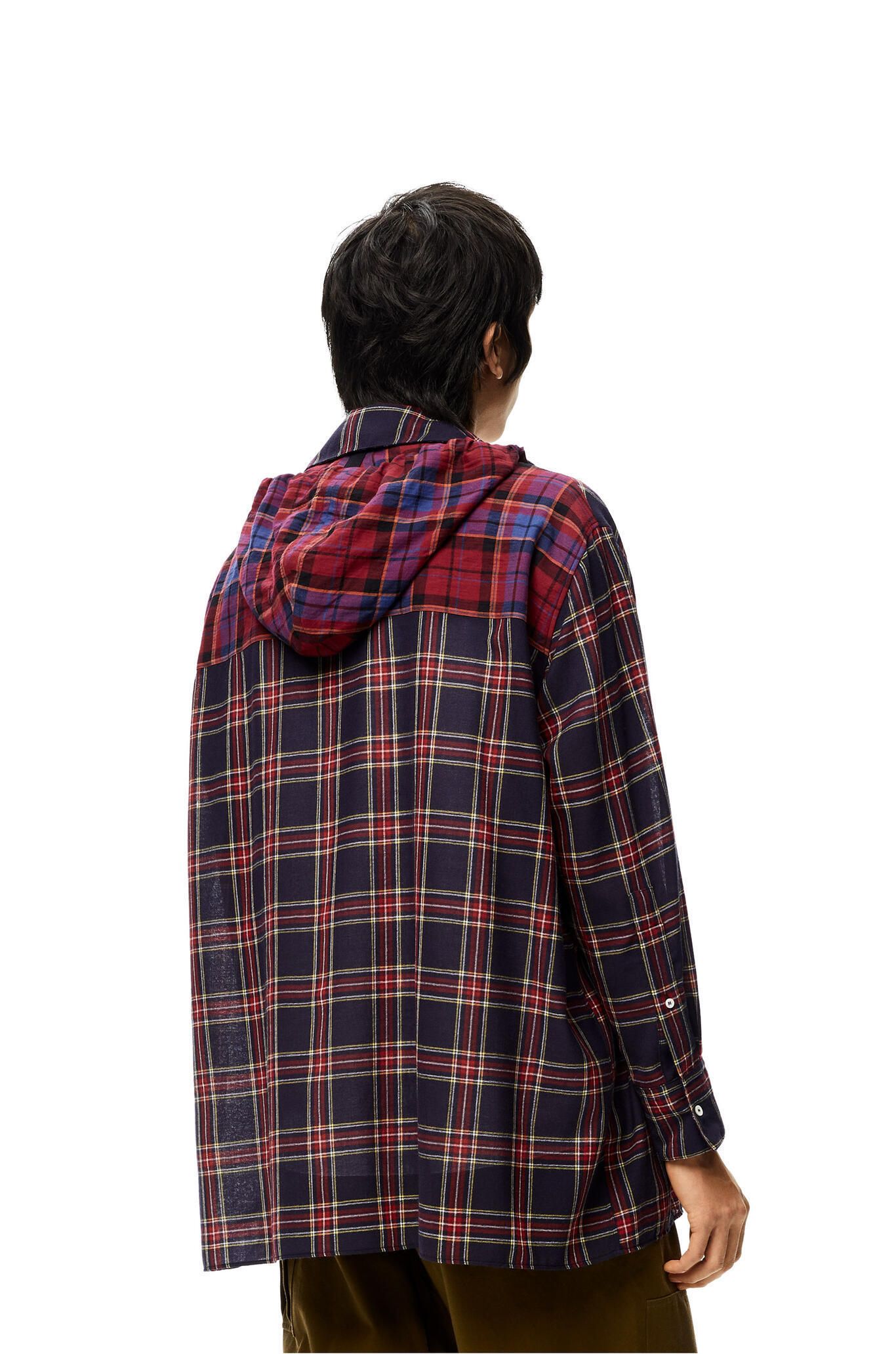 LOEWE ロエベ チェック オーバー シャツ ウール フード LOEWE ロエベ チェック オーバー シャツ ウール フード
