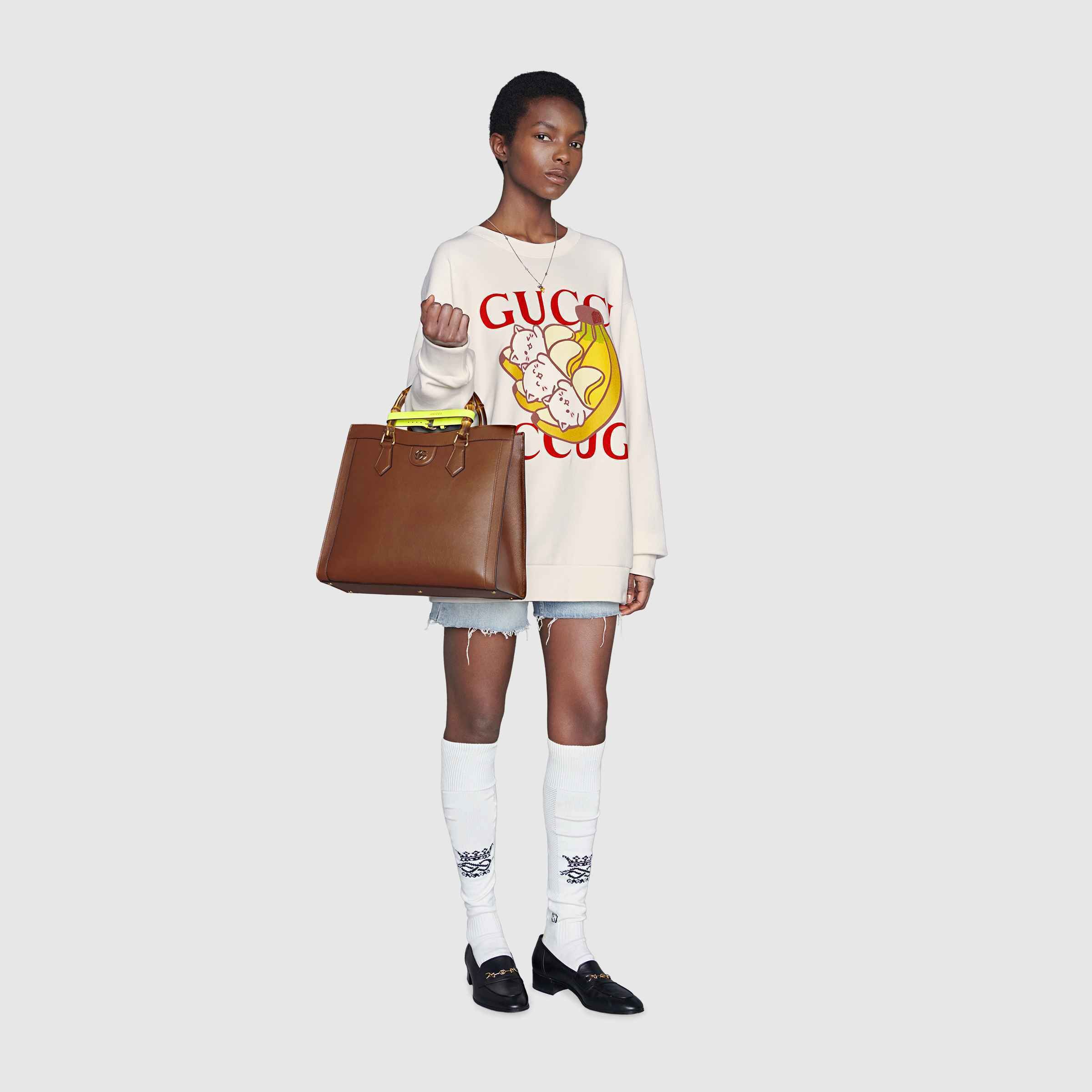 GUCCI】グッチ × ばなにゃ コットン スウェット シャツ 長袖 (GUCCI GUCCI】グッチ × ばなにゃ コットン スウェット シャツ 長袖 (GUCCI