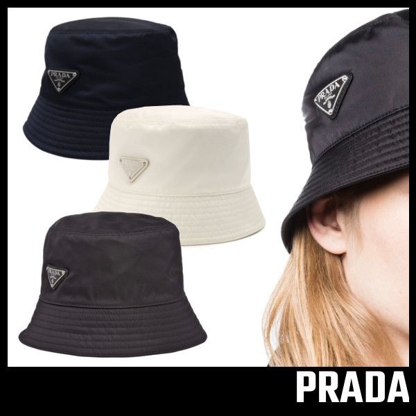 PRADA】Re Nylon バケットハット ブラック プラダ (PRADA/ハット スーパーセール期間限定 【人気】プラダ PRADA バゲットハット 白タグ付 ブラック ハット