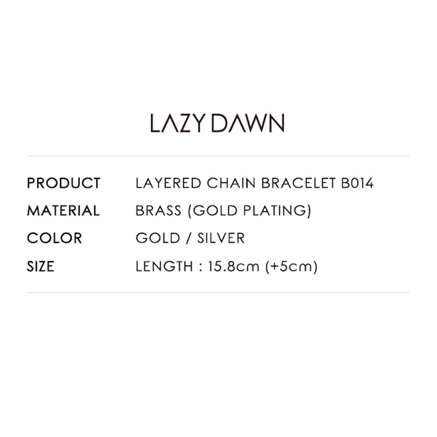 【LAZY DAWN】layered chain bracelet〜ブレスレット★BoA着用 LAZY DAWN】layered chain bracelet〜ブレスレット☆BoA着用