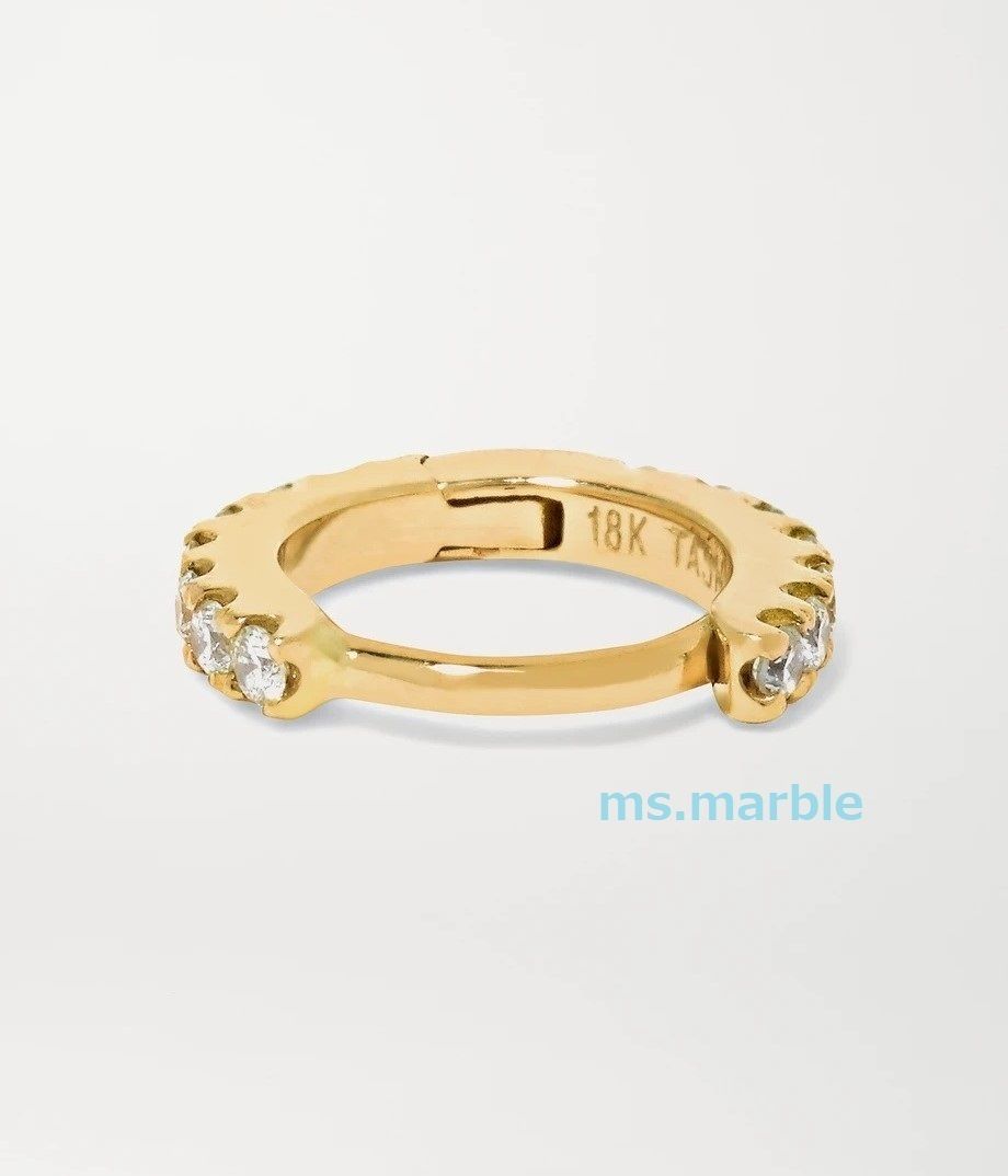 国内発| MARIA TASH Plain 14K クリッカー フープピアス フープピアス[EE-107]｜ピアス・イヤリング