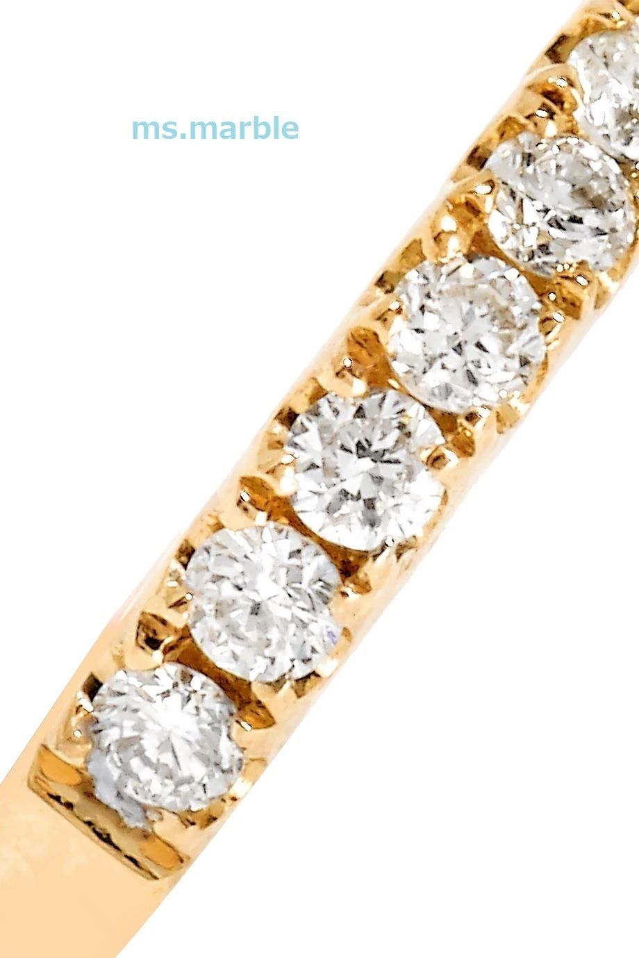 国内発| MARIA TASH Diamond Eternity 18K YG フープピアス 5mm