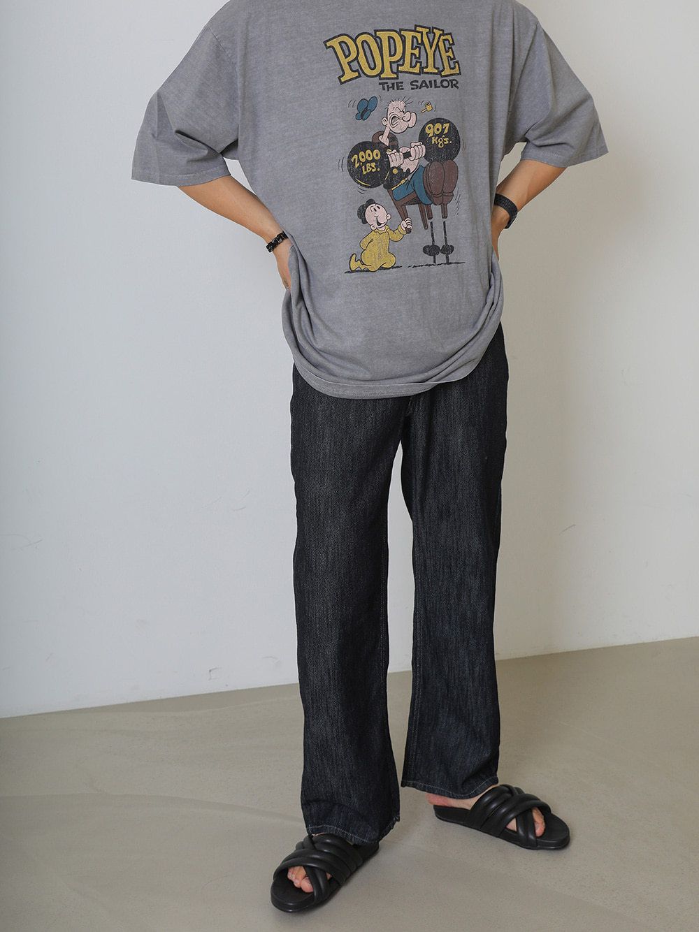 Tシャツ・カットソー ASCLO Barbell Popeye Short Sleeve T Shirt (2color) ASCLO Barbell Popeye Short Sleeve T Shirt (2color) - ASCLO