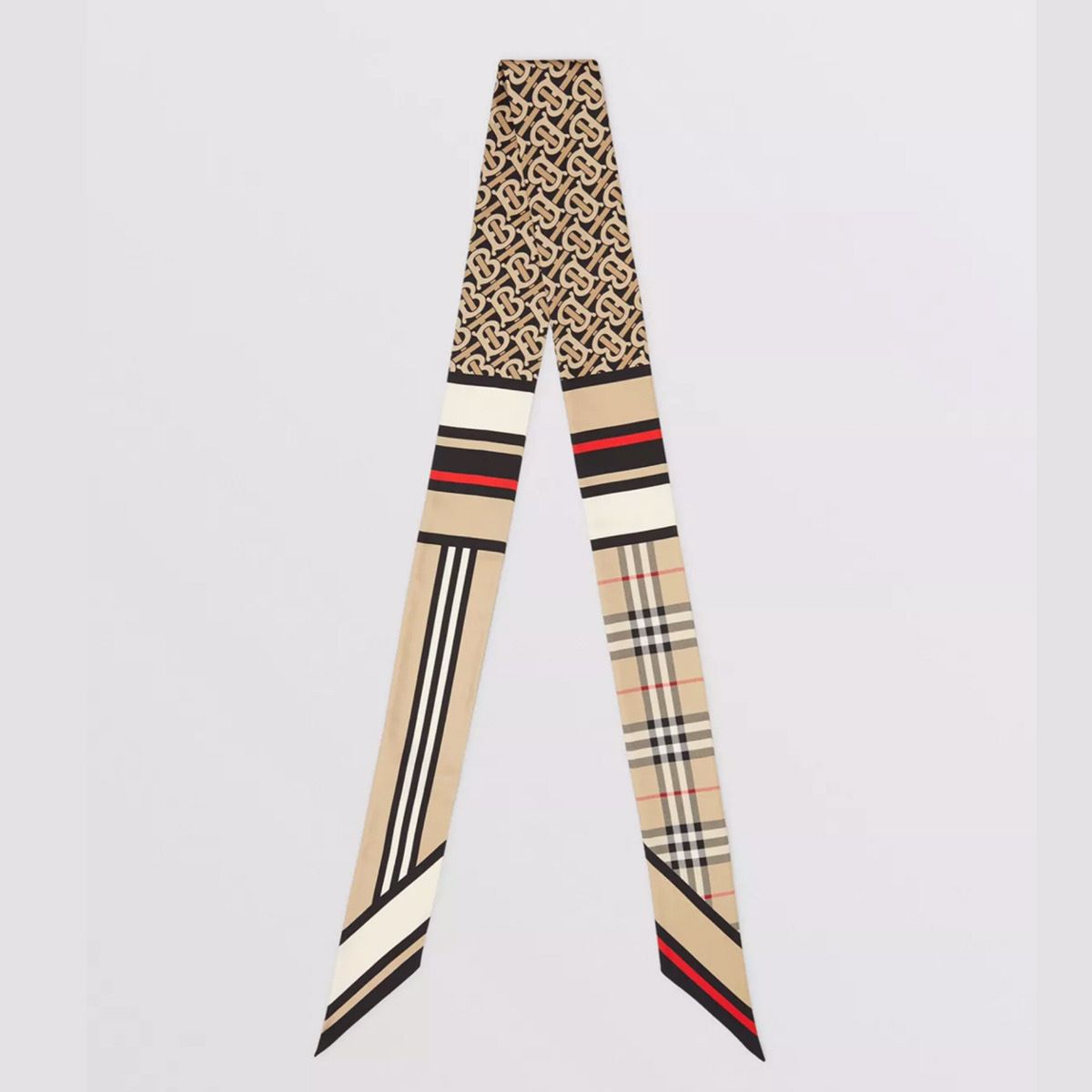 【BURBERRY】Montage Print★シルクスキニースカーフ♪2色展開 BURBERRY】Montage Print☆シルクスキニースカーフ♪2色展開