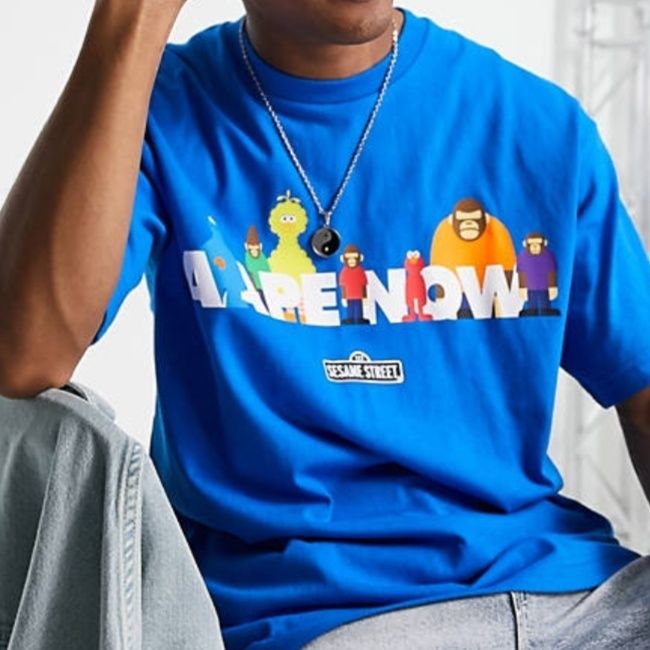 AAPE BY A BATHING APE】セサミストリート 半袖 Tシャツ BLUE (A ...