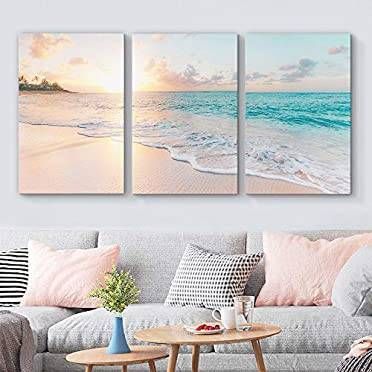 おしゃれ キャンバス アート 海 おうち時間 60.9x40.6cmx3枚