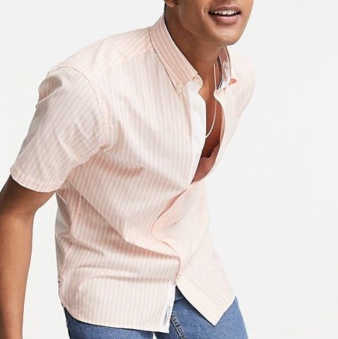 Tommy Hilfiger】ソフトストライプ*ボタンダウン半袖シャツ (Tommy Tommy Hilfiger】ソフトストライプ*ボタンダウン半袖シャツ (Tommy