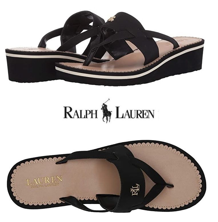 ☆セール☆Ralph Lauren Rosalind ウェッジサンダル♪ BLACK (Ralph ...