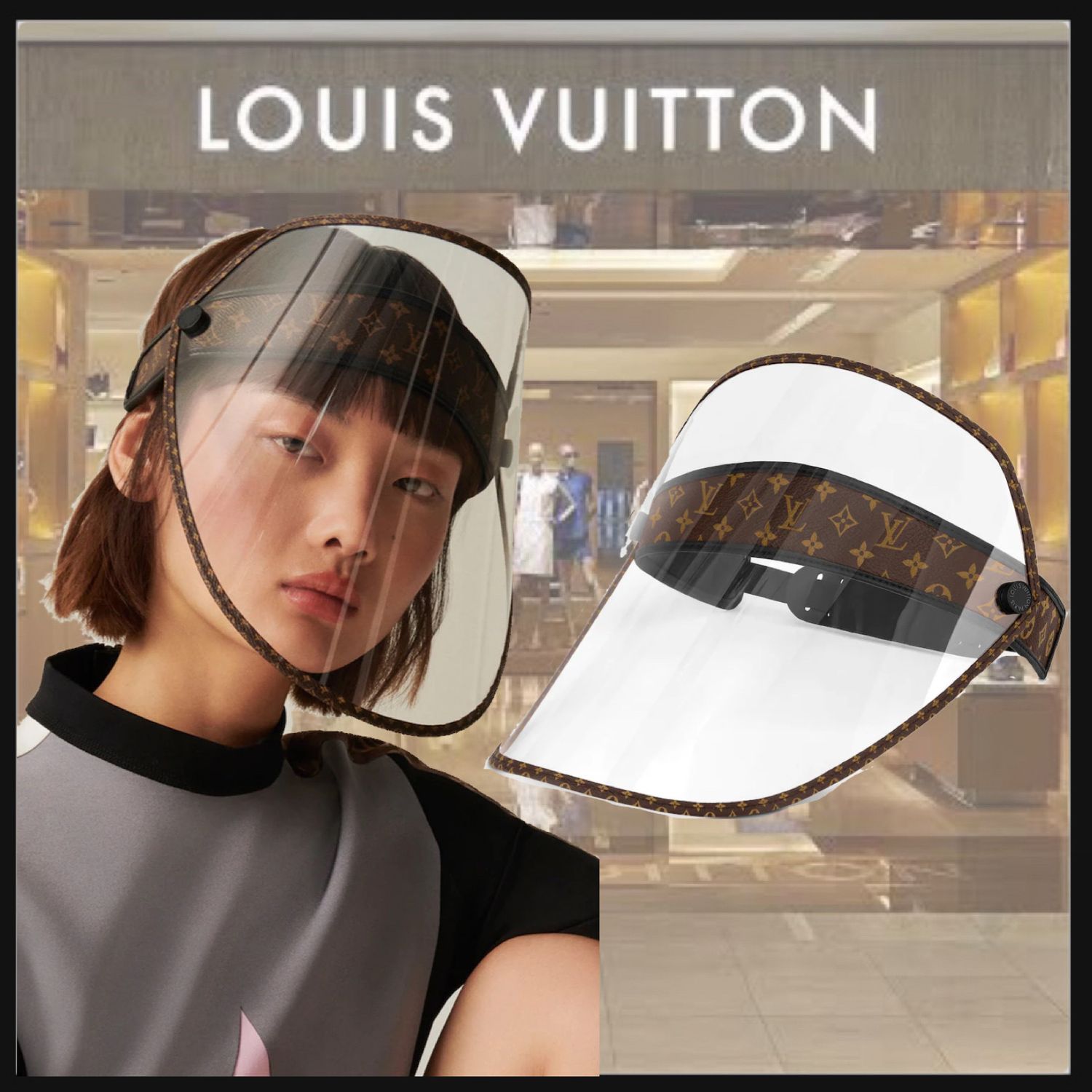 岩田剛典着用 ルイヴィトン Lv シールドバイザー Louis Vuitton マスク Mp2745 Mp2733 Buyma